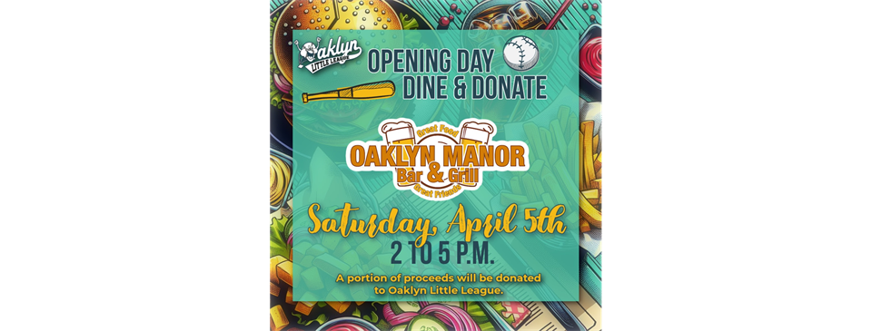 Meet us at The Manor on Opening Day!